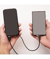 MicroUSB-kabel 1m svart - Bomullsstoff, MicroUSB til USB-A