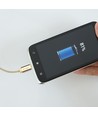 MicroUSB-kabel 1m messingfarget - Bomullsstoff, MicroUSB til USB-A