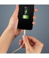 MicroUSB-kabel 1m messingfarget - Bomullsstoff, MicroUSB til USB-A