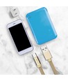 1m Type-C USB kabel i gull - Ruby Series, bomullsflettet, USB-C til USB-A