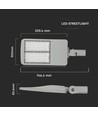 150W LED gatelykt, 140lm/W - Samsung LED chip, Inventronics driver, 5700K, IP65
