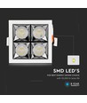 16W kvadratisk LED downlight, RA90 - Samsung LED chip, Hull: 8,5 x 8,5 cm, Mål: 9,3 x 9,3 cm