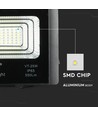 25W Solara LED lyskaster med solcelle - 550lm, IP65, sort, inkl. fjernkontroll og solcellepanel