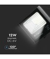 25W Solara LED lyskaster med solcelle - 550lm, IP65, sort, inkl. fjernkontroll og solcellepanel