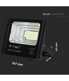 40W Solcelle LED lyskaster med sensor - 1050lm, 6000K, IP65, inkl. fjernkontroll og solcellepanel