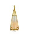 Gulvlampe i tre med rotting skjerm, E27 fatning - Ø45cm, Høyde: 150cm, 1,8m ledning, uten lyskilde