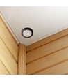 PIR taksensor for innbygging, 360° - Sort, IP20, deteksjonsavstand opptil 8m, hullmål: Ø4cm