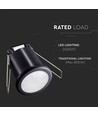 PIR taksensor for innbygging, 360° - Sort, IP20, deteksjonsavstand opptil 8m, hullmål: Ø4cm