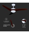 35W LED Takvifte - RF Kontroll, 3 Vinger, DC Motor, Brun