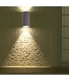 GU10 vegglampe i betong - Mørkegrå, IP20, 2x GU10, max 35W, opp/ned lys