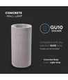 GU10 vegglampe i betong - Mørkegrå, IP20, 2x GU10, max 35W, opp/ned lys