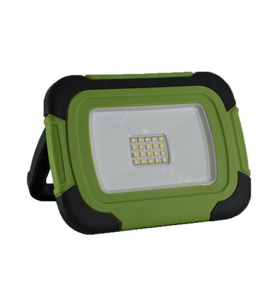 10W LED Lyskaster - Oppladbar, Samsung Chip, 4000K, SOS Blits