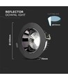 30W LED downlight med Samsung chip - 2400lm, 120°, sort kant, Ø22cm, 5 års garanti
