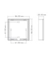LEDlife rWave dimmer fjernkontroll - 4 soner, batteri, veggmontert