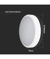20W LED taklampe - Samsung LED chip, 3-i-1 CCT, IP65 vanntett, bulkhead