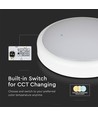 20W LED taklampe - Samsung LED chip, 3-i-1 CCT, IP65 vanntett, bulkhead