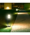 10W LED bedlampe, 80cm - IP65, sort, Samsung LED chip, kald hvit, utendørs