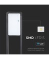 10W LED bedlampe, 80cm - IP65, sort, Samsung LED chip, kald hvit, utendørs