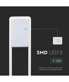 10W LED hagelampe, hvit - Samsung LED chip, IP65, 6400K, 80cm høy