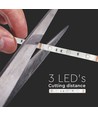 10m (2x5m) RGB strip sett - inkl. fjernkontroll og strømforsyning, 4,8W/m, IP20
