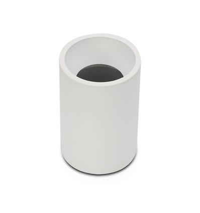 Hvit GU10 påbygningsspot - Ø70x107mm, aluminium, IP20 innendørs, uten lyskilde