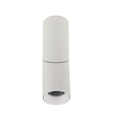 GU10 påbygningsspot - Hvit, Ø5,95cm, høyde 19,7cm, IP20 innendørs, uten lyskilde