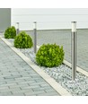110cm hagelampe med PIR sensor - Rustfritt stål, E27 sokkel, IP44 utendørs, satin nikkel finish