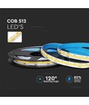 5m 12W/m COB-LED strip, RA90 - 24V, IP20, 512 LED pr. meter, COB LED