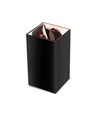 GU10 påbygningsspot, kvadratisk - Sort og rose gull, aluminium, IP20, uten lyskilde