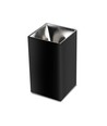 GU10 kvadratisk påbygningsspot - Sort/krom, aluminium, IP20, uten lyskilde