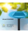 10W Solcelle hagelampe med sensor, rund - IP65, 1500-2500lm, kald hvit, inkl. fjernkontroll og batteri