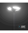10W Solcelle hagelampe med sensor, rund - IP65, 1500-2500lm, kald hvit, inkl. fjernkontroll og batteri