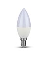 5,5W LED kronelyspære E14 - Lyspære, Samsung Chip, 6400K, Dempbar