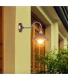 E27 vintage lanterne vegglampe - IP65, rose gold, ABS+metall, glass, uten lyskilde