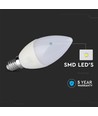 5.5W LED kronelyspære E14 - Samsung Chip, 4000K, dimbar
