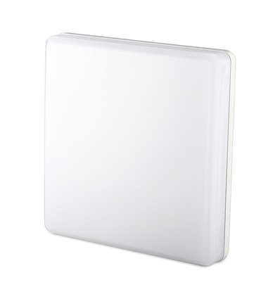 25W LED taklampe, Samsung LED chip - 300x300mm, IP44, IK08, hvit kant, 3000K