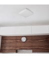 25W LED taklampe, Samsung LED chip - 300x300mm, IP44, IK08, hvit kant, 3000K