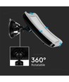 3,2W LED speil med 10x forstørrelse - Batteridrevet, 360° rotasjon, IP44, sort, sugekopp, kald hvit