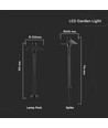 7W LED hagespot med spyd / holder - Samsung LED chip, IP65, sort, 2-i-1 hagelampe