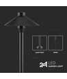 7W LED hagespot med spyd / holder - Samsung LED chip, IP65, sort, 2-i-1 hagelampe