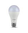 E27 17W dimbar LED pære - A65, Samsung LED chip, 1521lm, 6400K, hvit plast