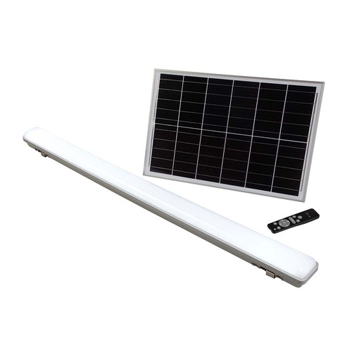 18W LED Armatur med solcellepanel - CCT(3-i-1), Sensor, RF fjernkontroll, IP65 utendørs