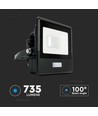 10W Lyskaster - PIR Sensor, Samsung Chip, 4000K, Svart Hus