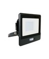 30W LED lyskaster med sensor - Samsung LED chip, IP65, sort, slim, utendørs