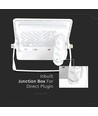 20W LED lyskaster med sensor, Samsung LED chip - IP65, hvit, kald hvit, utendørs, bevegelsessensor