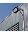 50W LED lyskaster med sensor - Samsung LED chip, IP65, sort, 6500K, 5 års garanti
