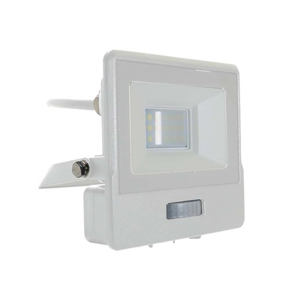 10W LED-lyskaster med sensor - Hvit, Samsung LED-chip