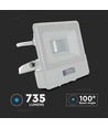 10W LED-lyskaster med sensor - Hvit, Samsung LED-chip