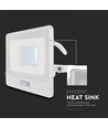 30W LED lyskaster med sensor - Samsung LED chip, IP65, 4000K, 1m kabel, utendørs