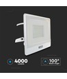 50W lyskaster - PIR-sensor, Samsung-chip, 1m kabel, 4000K, hvitt hus, arbeidslampe